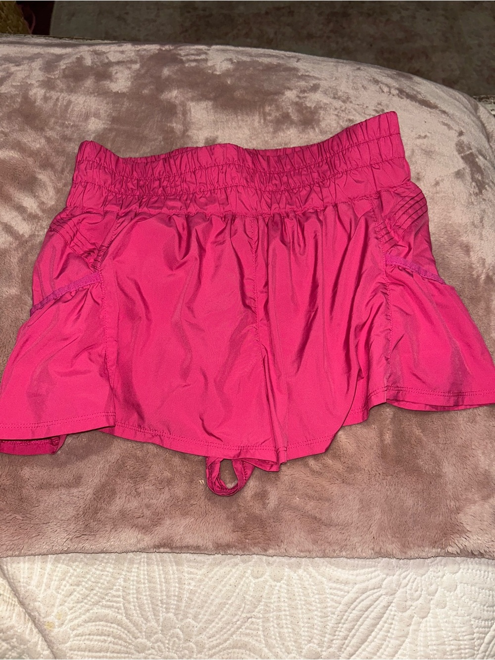 Free People Bright Pink Athletic Skort Shorts